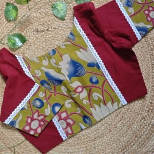 Maroon Kalamkari Blouse