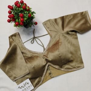 Raw Silk Curved Blouse