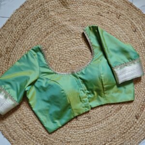 Pista Green Silk Blouse