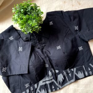 Black Elit Cut Jamdani Blouse