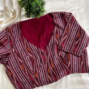 Maroon Ikkat Blouse