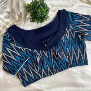 Blue Ikkat Blouse